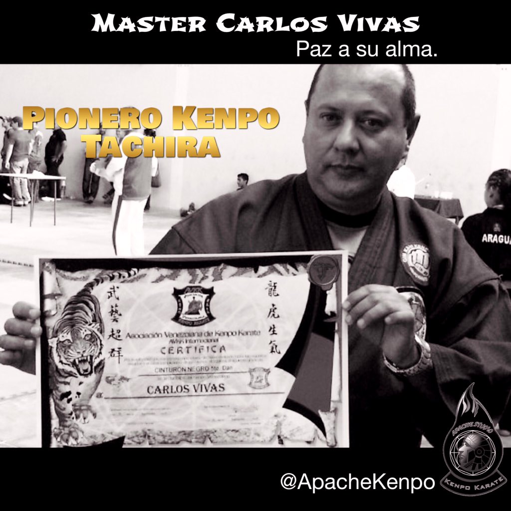 ApacheKenpo's tweet photo. #QEPD Master Carlos Vivas #ApacheKenpo #SomosOVAM https://t.co/2qX8ZHaatI