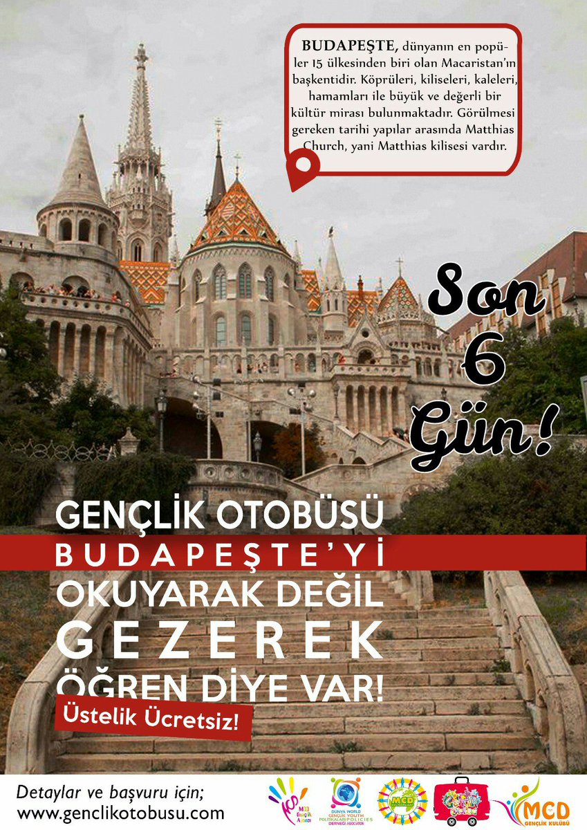 #GençlikOtobüsü8 Ücretsiz Avrupa gezimiz için son 6gün🚌🌏 #Budapeşte  #Nice #Yunanistan #Selanik #İtalya #Paris  #İspanya #Barcelona #Cannes