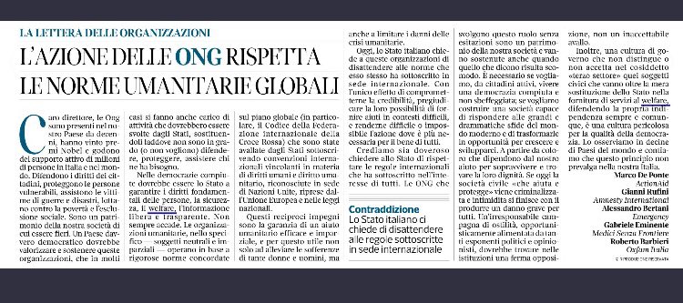 "NGOs..really do take the work of moral and social responsabilities that ought to be taken on by governments"cit Emma Thompson #ongdavvero