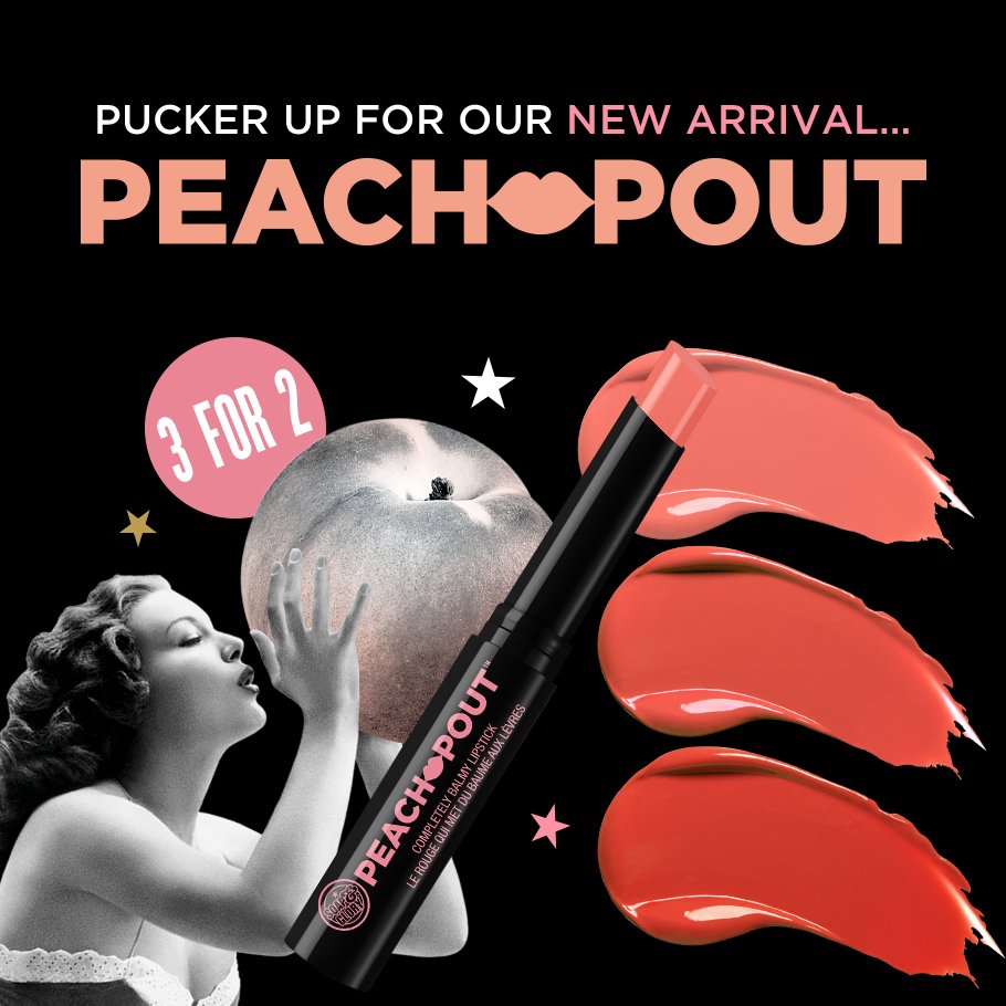 SoapandGlory's tweet photo. 🍑🍑Want to get your hands on our #peachpout Balmy #lipstick for #FREE ? Head over to our YouTube > https://t.co/tOaUzgLqyT to #win NOW! 💄💖 https://t.co/v1tklaWTPi