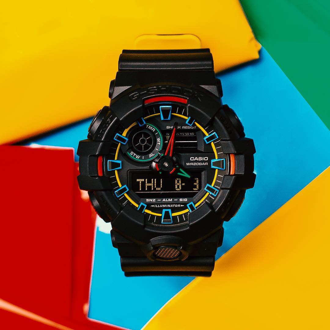 javyscasio's tweet photo. G-SHOCK Layered Neon Color - GA-700SE
本系統整體採用啞色黑色，配搭常於運動鞋、帽子和其他必備街頭時尚物品經常採用的顏色。錶帶內外表層採用不同顏色
#GSHOCK #GA700SE #Neoncolor #street #fashion #夏天 https://t.co/ZLR0sy85xu