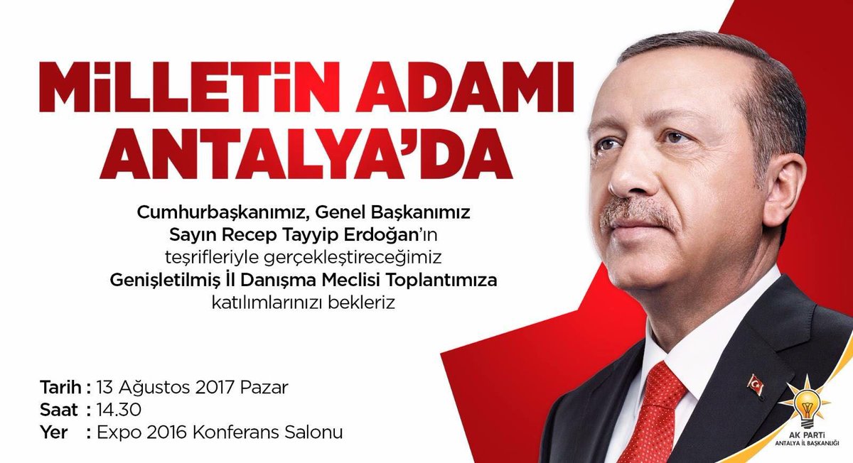 #MilletinAdamı Sn. <a href="/RT_Erdogan/">rt_erdogan</a> yine yeniden Antalya'da...
<a href="/gokcenenc07/">Gökcen Özdoğan Enç</a> <a href="/avmustafakose/">Av. Mustafa KÖSE 🇹🇷</a> <a href="/rizasumer/">Av.Rıza SÜMER</a> @eskaynak <a href="/Yusufiseri07/">Yusuf işeri</a> <a href="/fatmatutan/">Fatma Tutan</a>