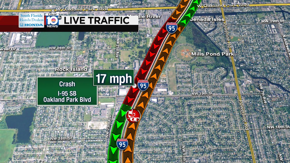 Crash on I-95 SB at Oakland Park Blvd #traffic https://t.co/dKWTjgso72