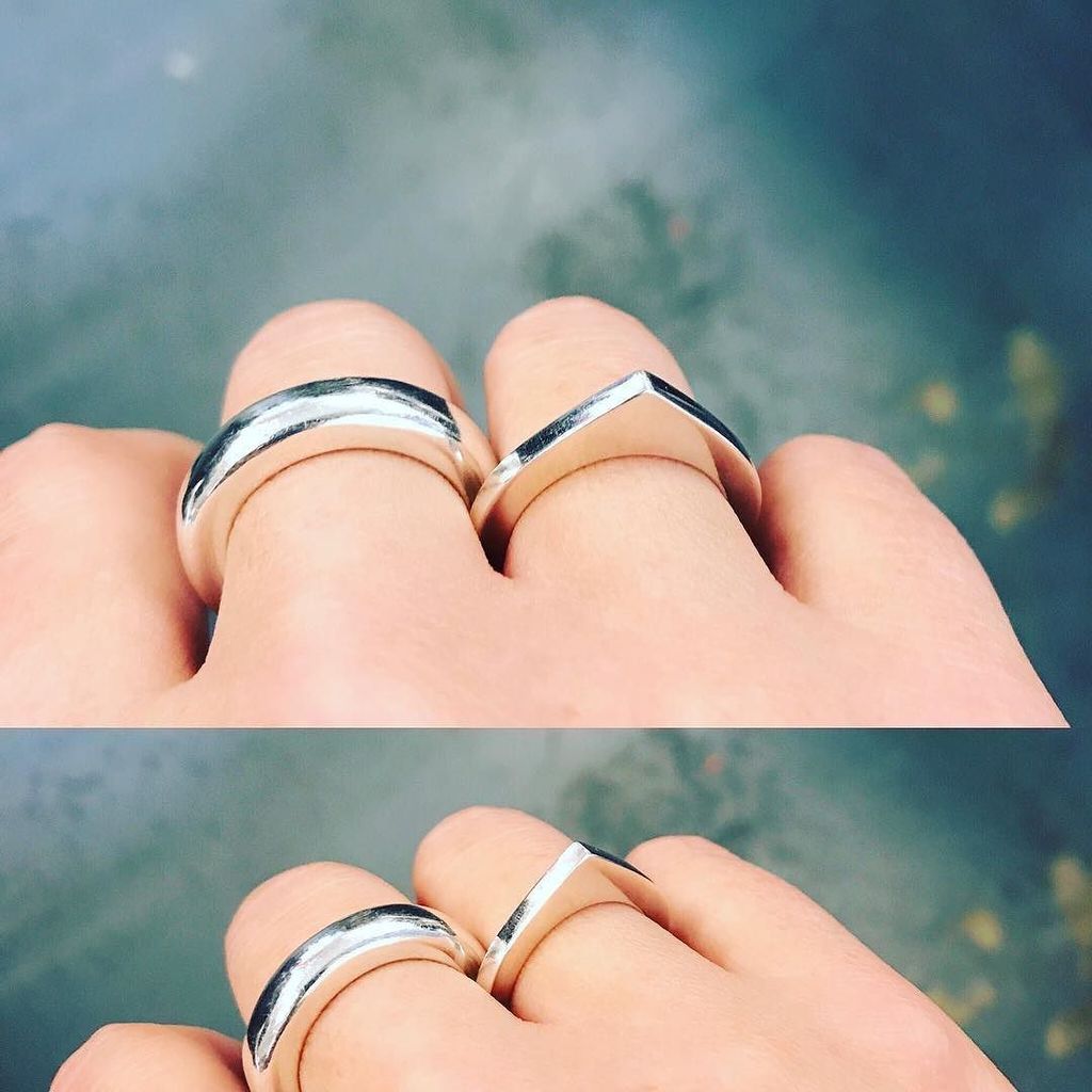 Second prototype cast!⠀
.⠀
.⠀
.⠀
#silver #jewellerymaker #jewellerydesign #geometric #ring #silverring #madeinlondon #fashion #handmade #cr…