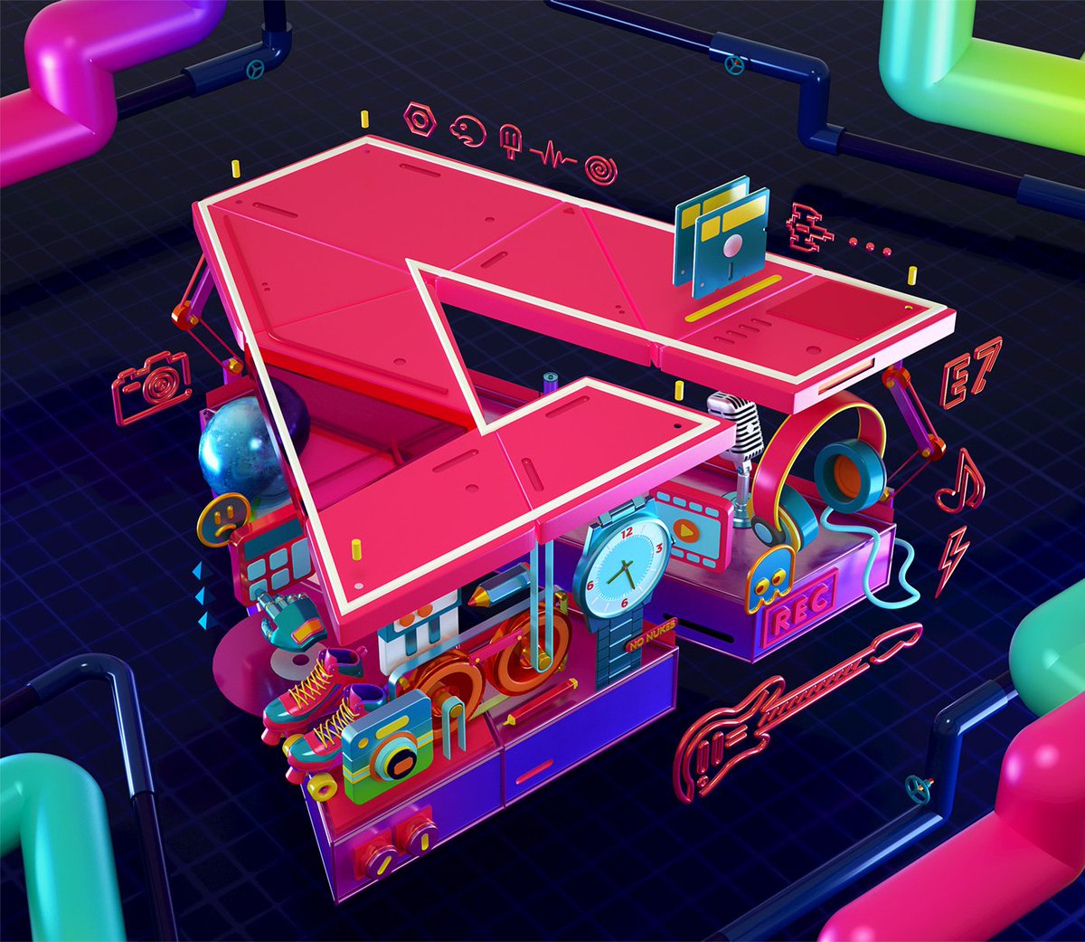 #Illustration &amp; #Digital #Art: #3D Works by Ryogo Toyoda ow.ly/4if530ehFsc