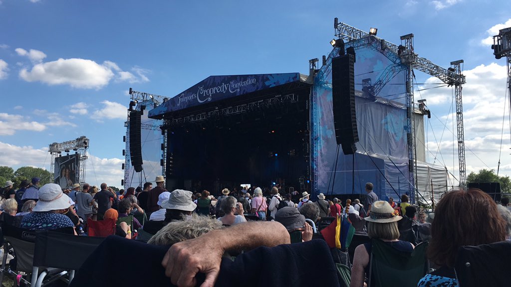 Don't think day one could have been any better at #Cropredy2017. Trevor Horn, Divine Comedy, Fairport, FofF &amp; Show of Hands. Ace Banana One!