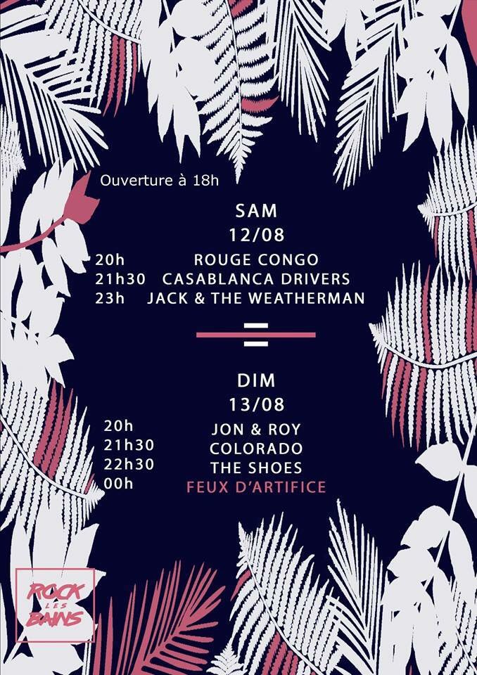 Programmation du #festival Rock les Bains à Plombières les Bains les 12 et 13 août #concert #musique #live
