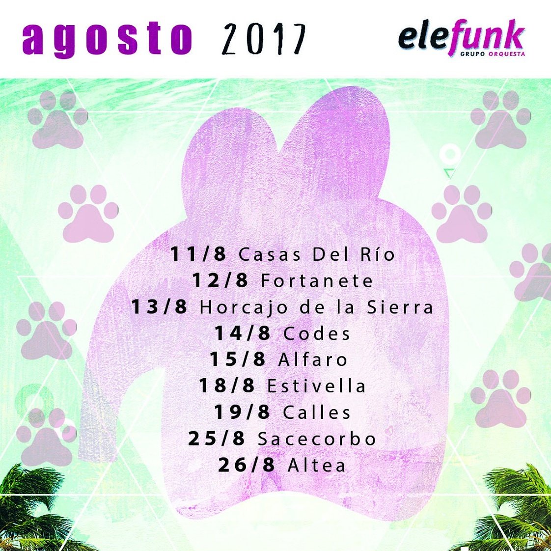 todogira_pro's tweet photo. Este mes de agosto @ElefunkOrquesta se sale!!!! #Elefunk #todOGira https://t.co/yjajAOG7ET