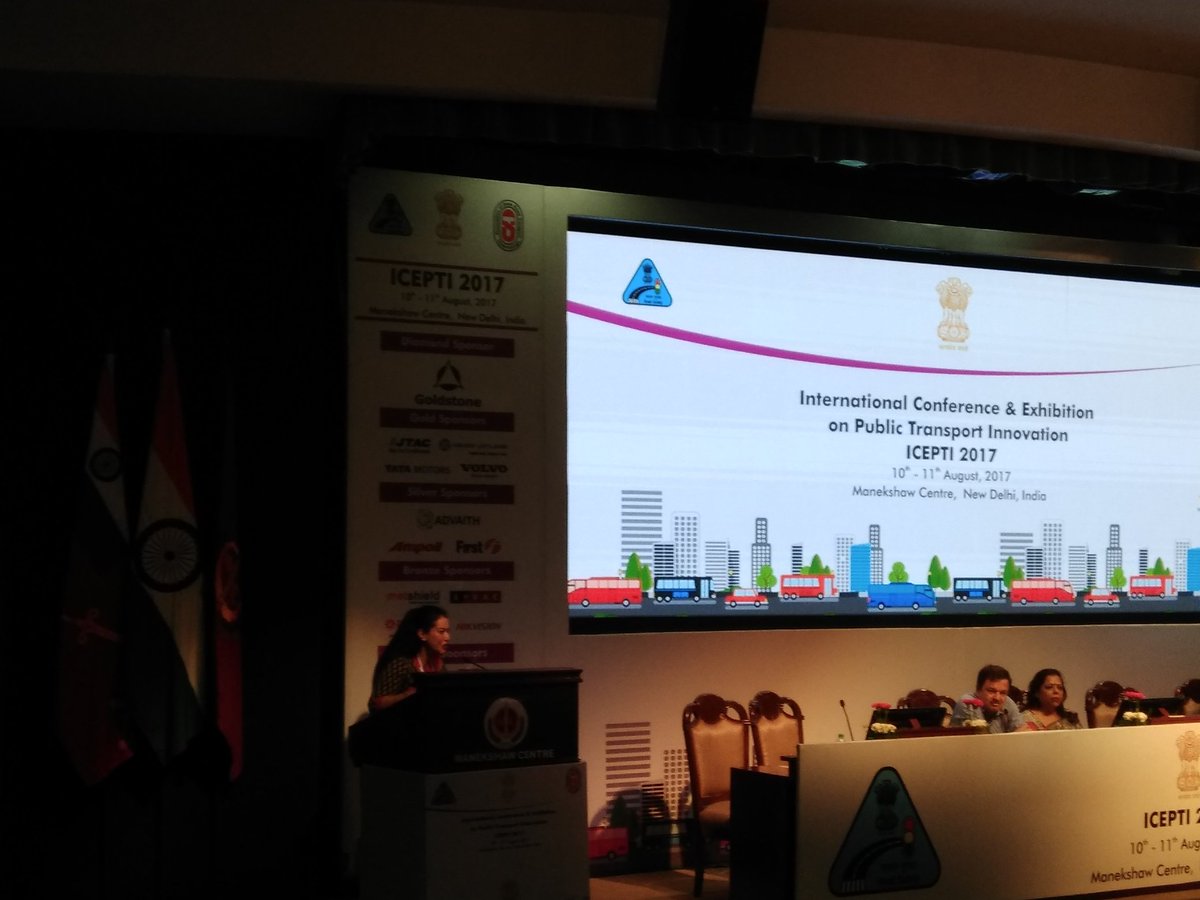 TickeyIndia's tweet photo. Principal secretary Transport,Govt. Of  UP, Mrs Aradhana Shukla addressing delegates at #ICEPTI2017 https://t.co/vaUeHb0jfq