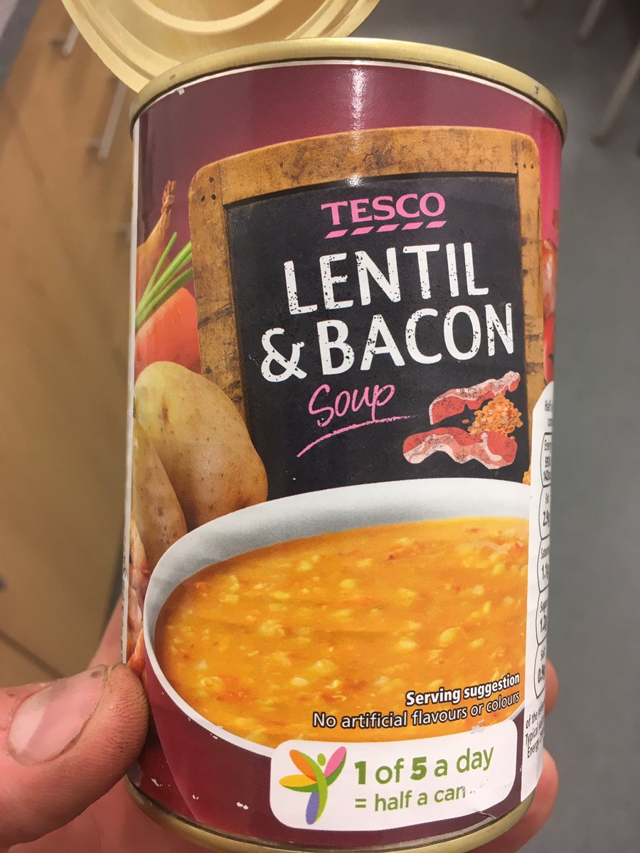 MarkTug86's tweet photo. @Tesco I am very unhappy with my soup today it's not the usual high standard I receive. It is very watery. Unlike the other one I had! https://t.co/1xyBtX2gUs