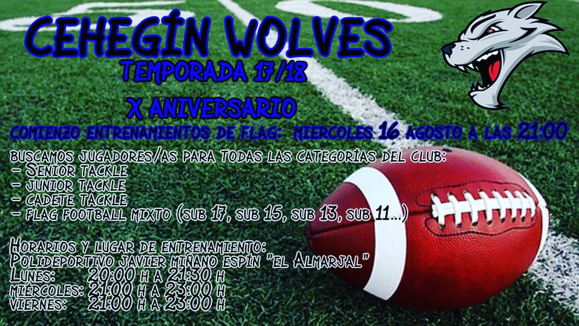 CeheginWolvesFA's tweet image. ¡Volvemos! Si tenéis alguna duda, preguntadnos por cualquiera de nuestras redes sociales. Facebook, Instagram o aquí mismo