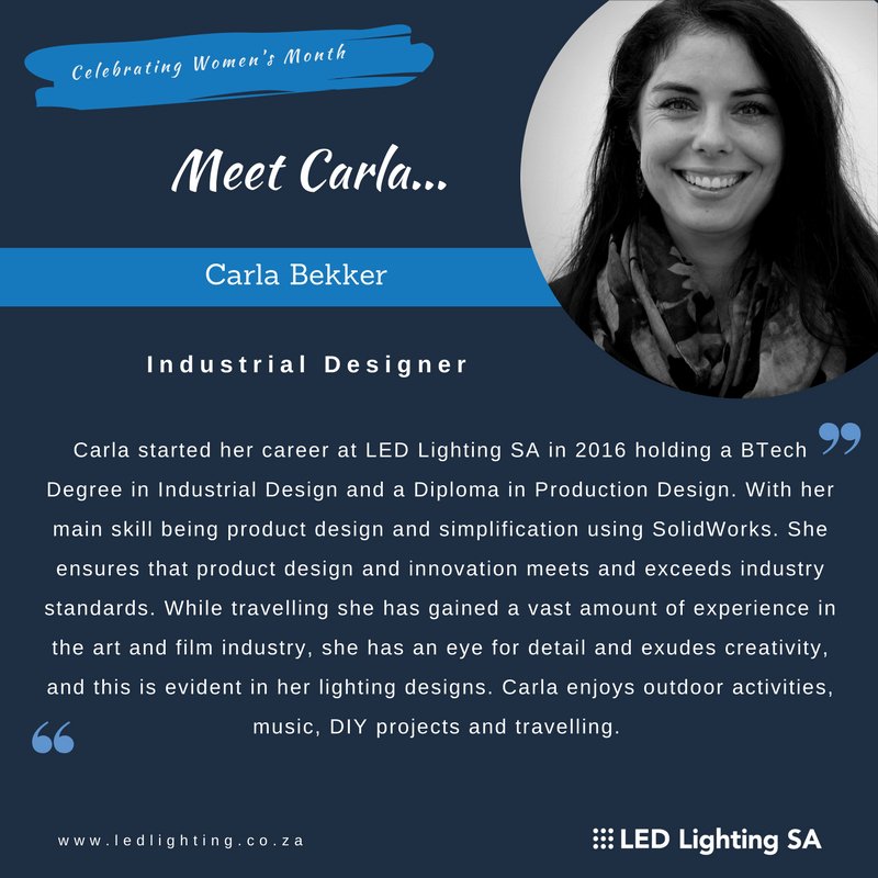 LEDLightingSA's tweet photo. Meet Carla Bekker – Industrial Designer at LED Lighting SA
#Meettheteam #Industrialdesigner #led #lightingdesign #ledlighting #ledlightingsa https://t.co/QoOWlndkNy