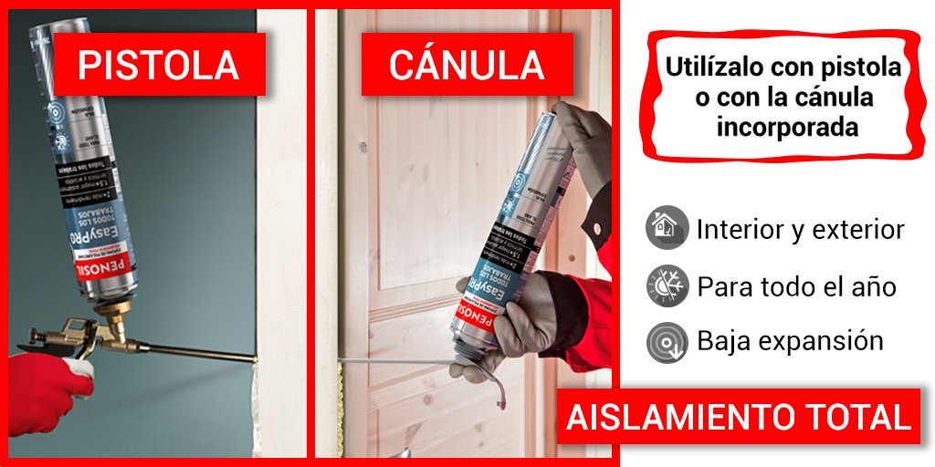 ¿Qué espuma de poliuretano se puede usar con una pistola o con su propio aplicador EasyPRO? ¡Sencillo! 🙋🏼‍♂️ ⬇️ #bricolaje