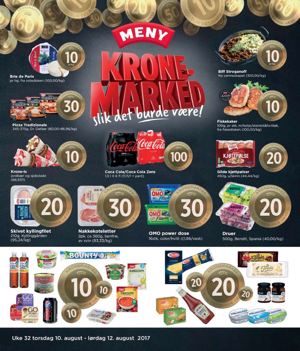 Ikke gå glipp av krone-marked hos MENY i helgen! 🛒