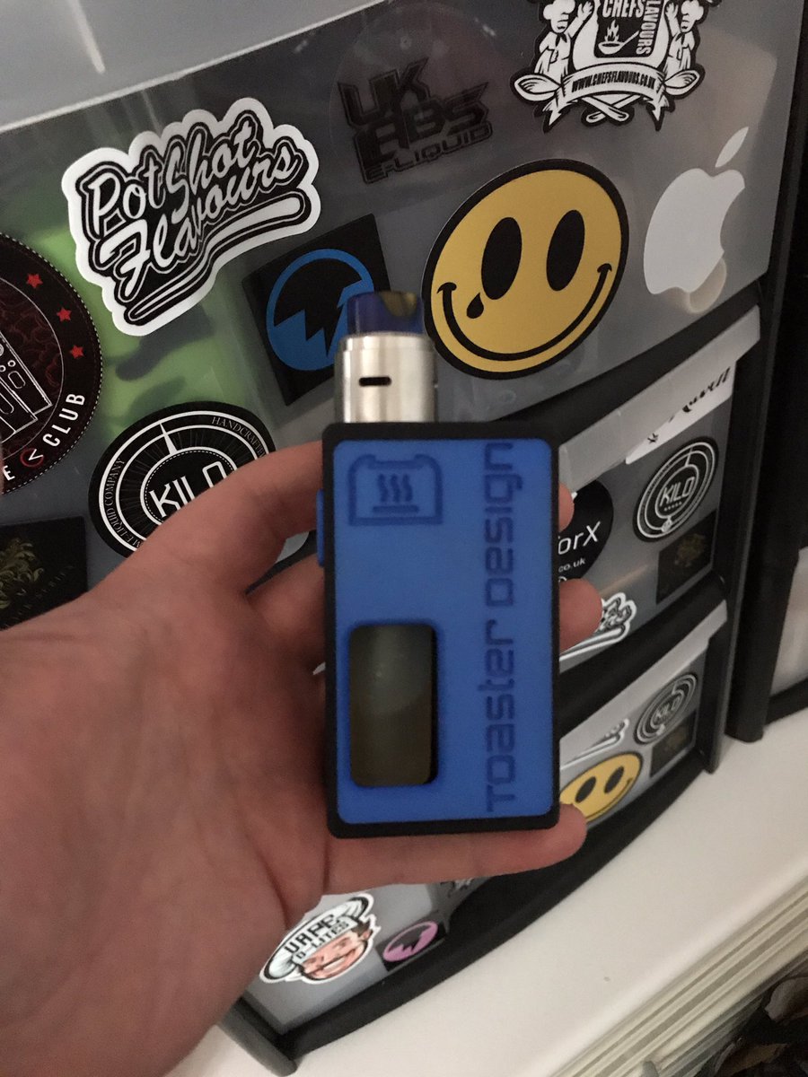 UkSquonker's tweet photo. Rocking this today #toasterdesign #serpentbf #icecreammanejuice #customcoilsuk #squonkers #vapelife #vapeuk #VapeCommunity #vapefam https://t.co/nxnOi80xtH