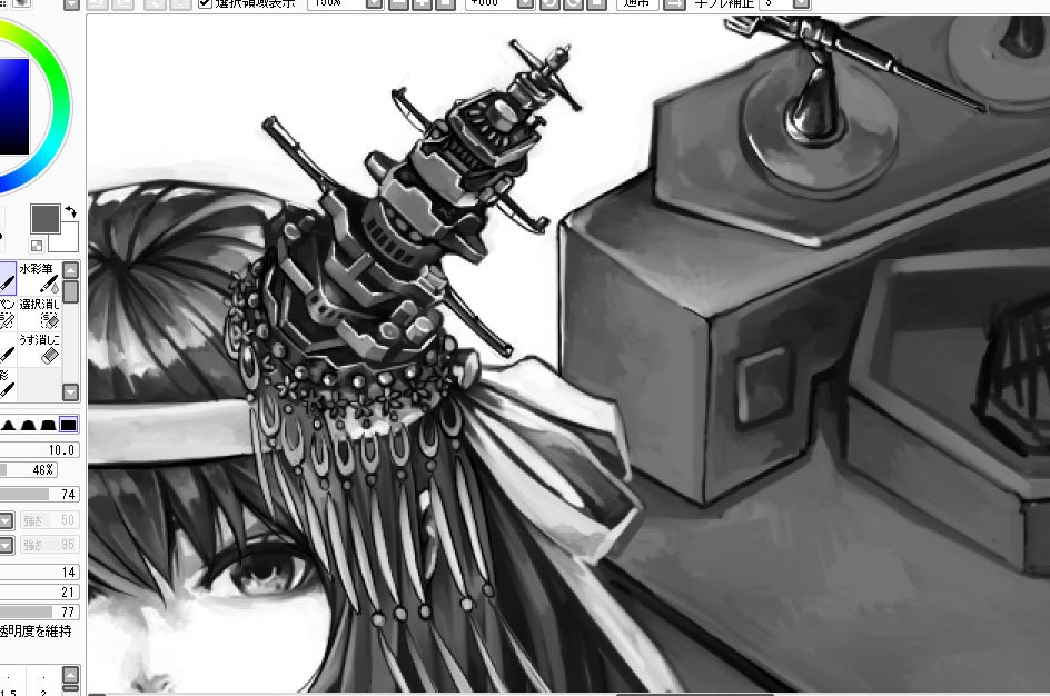 扶桑姉様進行度40%
正直頭のアレ描くだけで力尽きる。。。。 