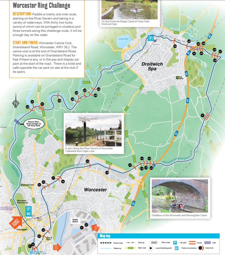 Looking for a challenge this bank holiday? 💪
Take the Worcester Ring Challenge - 21 miles, 32 locks &amp; 3 tunnels 

➡️ ow.ly/Y7mX30eiRa1