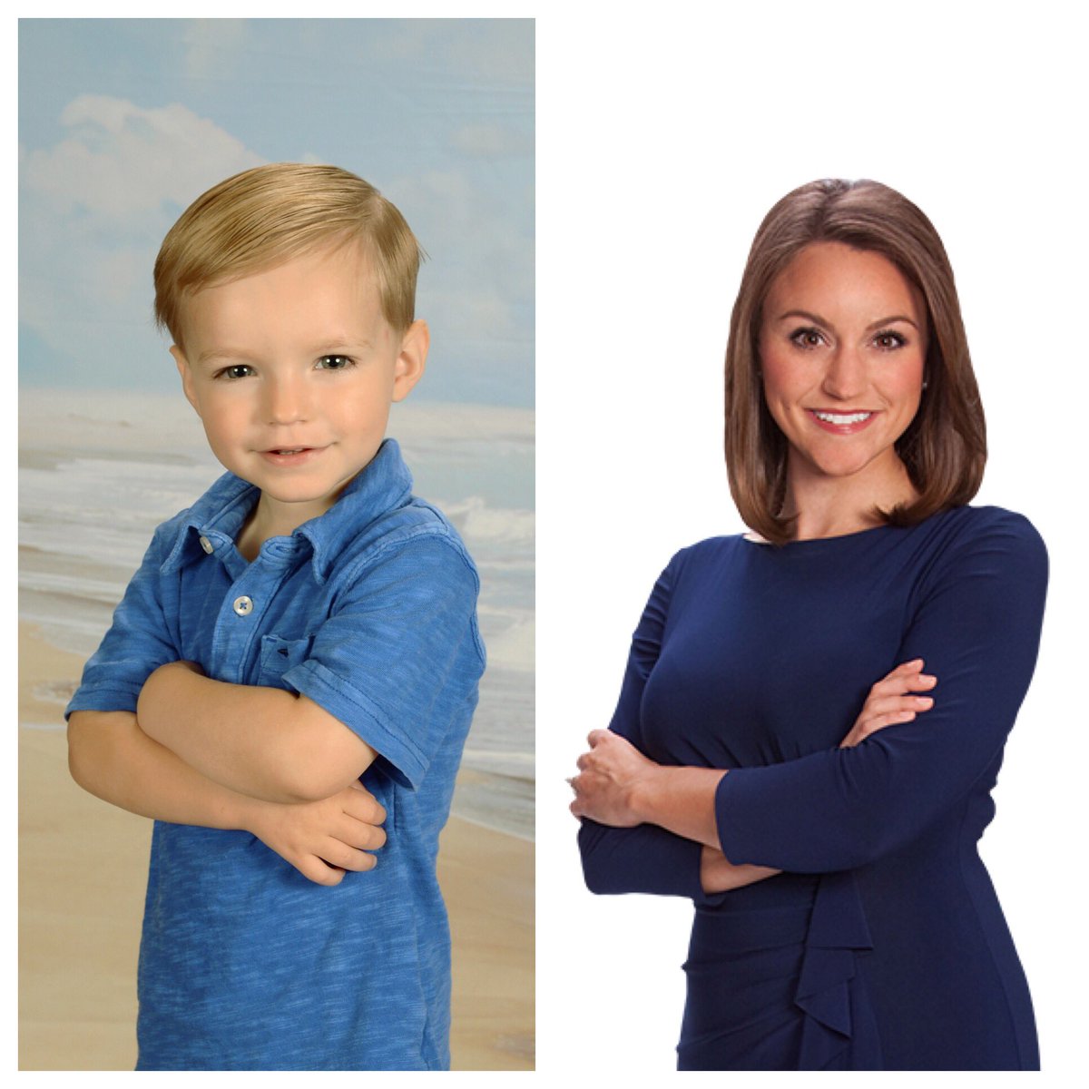 Melanie_Falcon's tweet photo. My son's school pics are back and this one pose looked familiar 😂 #LikeMotherLikeSon #FutureAnchorMan? https://t.co/NXdnL8nnJr