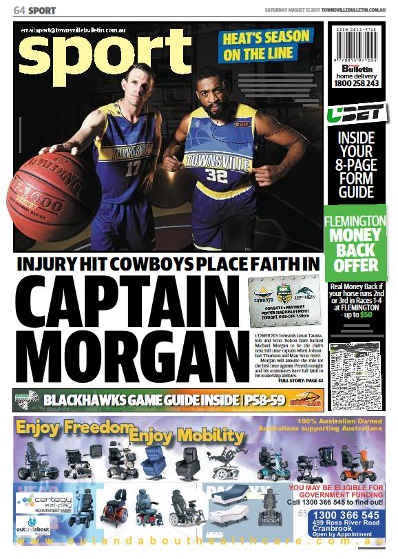Saturday's <a href="/tsv_bulletin/">Townsville Bulletin</a> <a href="/bulletin_sport/">Bulletin Sport</a> back page, feat. <a href="/nthqldcowboys/">NQ Cowboys</a>, <a href="/TownsvilleBball/">TownsvilleBasketball</a> and <a href="/TsvBlackhawks/">Tsv Mendi Blackhawks</a>!