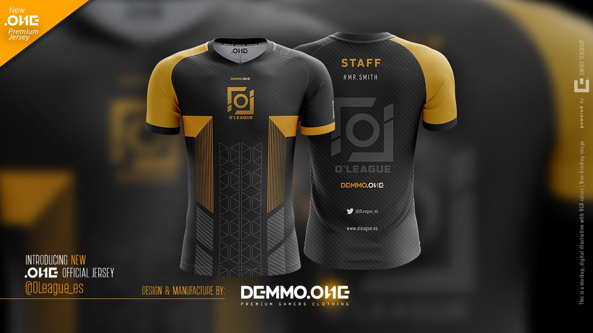 OLeague_es's tweet photo. Nosotros estamos enamorados de las camisetas de nuestros casters. @DEMMO_ONE se ha ganado un buen ❤️. 
¿Qué os parecen? https://t.co/B3R2utoSGX