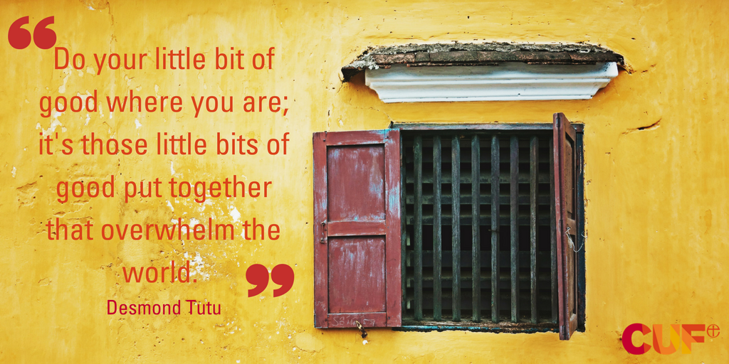 Do your little bit of good where you are.