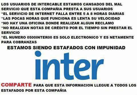 Vecinos de Los Ruices se quejan por pésimo y caro servicio de <a href="/InterCliente/">InterCliente</a>. Piden intervención urgente de Conatel
