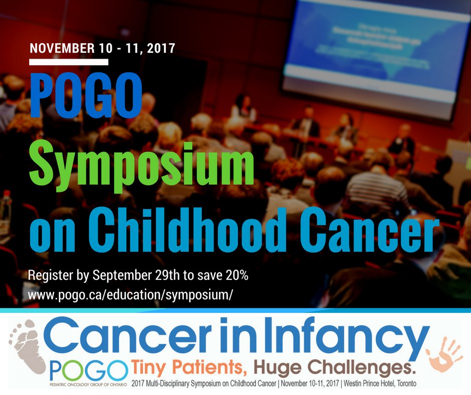 POGO4kids's tweet photo. Registration is now open for the 2017 POGO Symposium! This year's theme is Cancer in Infancy. Reg @ https://t.co/nXtNCW3Ga3  #POGOSymp17 https://t.co/MeoXwjDvTs