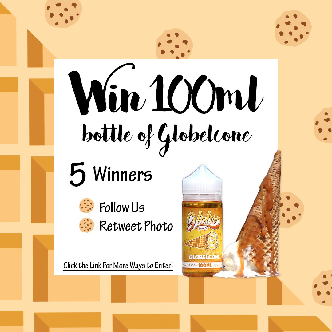 Win a 100ml bottle of Globelcone!! 🍦🍦 Follow Us &amp; Retweet... Click here bit.ly/GlobelconeCont… … for more ways to enter! #Vape #Ejuice