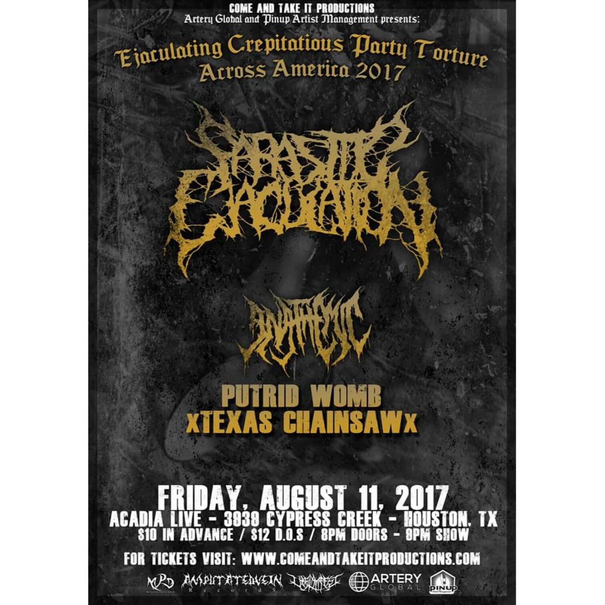 See you tonight Houston <a href="/AcadiaBar/">Acadia Bar and Grill</a>  #deathmetal #slammetal #metal