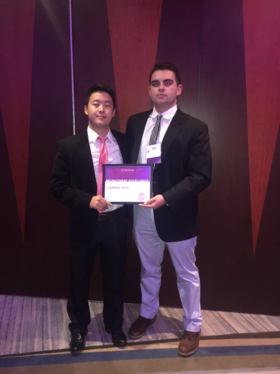 SigmaAlphaMu_TU's tweet photo. We received the Recruitment Excellence award at this years Covention, along with our advisor Chris Small winning Chapter Advisor of the year https://t.co/LyqzDyTrwg