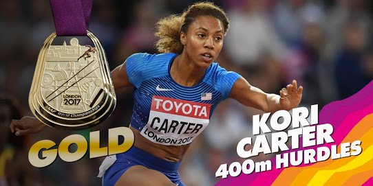 marshawes's tweet photo. @IAAFWorldChamps Showed so much determination #fanforlife #COMEBACK #toricarter So much good spirit https://t.co/vqEsfu6690