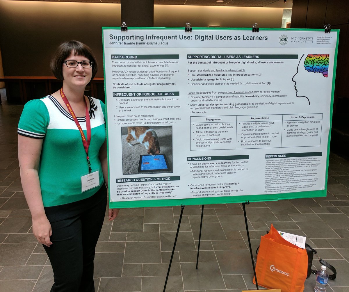 IsmirleJen's tweet image. Look, I did a poster... #sigdoc17