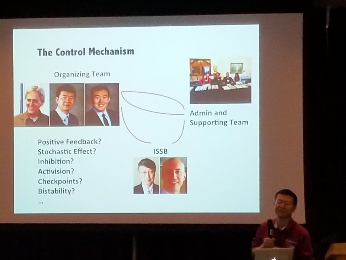 ICSB2017's tweet photo. Dr. Yang Cao introduces the mathematical model and mechanism of organizing a scientific conference! #ICSB2017 https://t.co/AtWdacTJrv