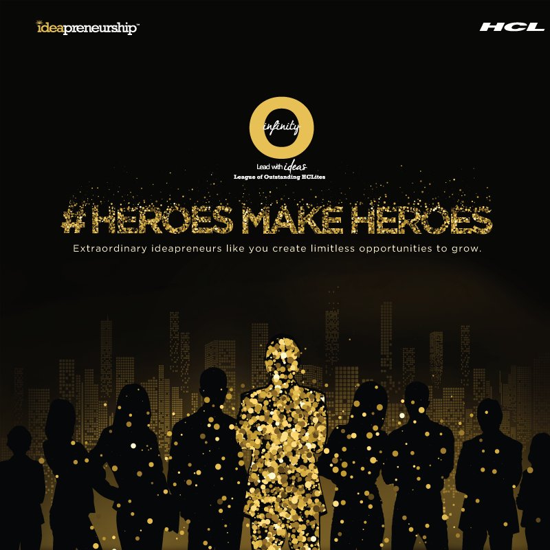Code_HCLTech's tweet photo. Every Hero has a Hero who inspires him to be where he/she is. Hence #PlusOneDegree came up with #HeroesMakeHero #HCLTech #Ideaprenuership https://t.co/q6O4pR7KPV