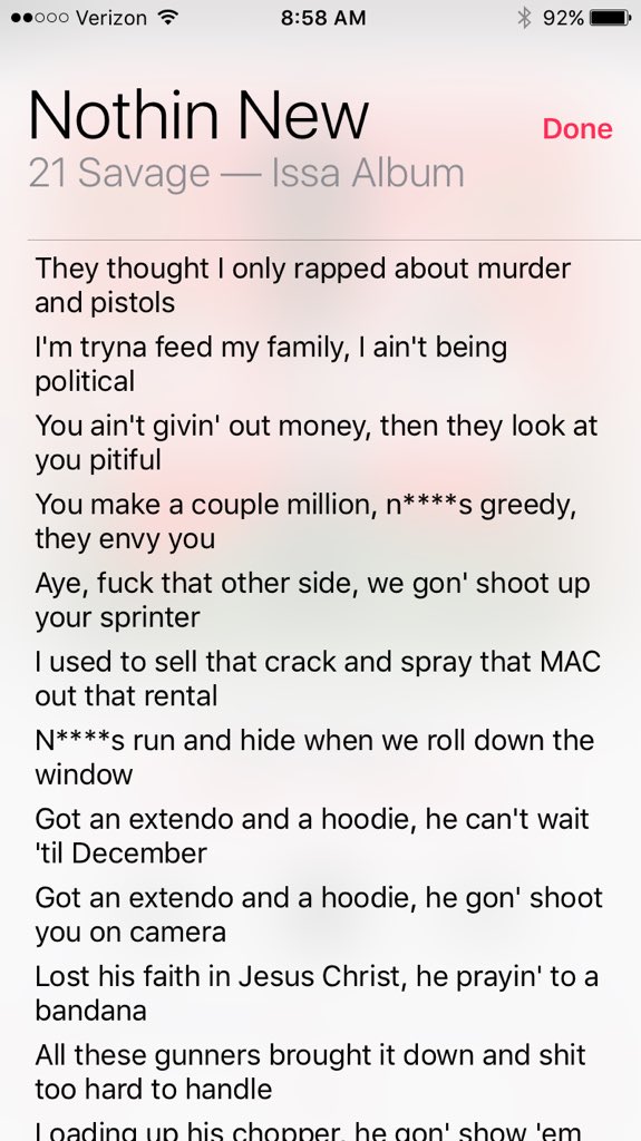 ZaneWRiggs's tweet photo. @ClayTravis @Outkick Says the guy who post the song which feature these lyrics. Such a typical young person. https://t.co/MxKhhDtKCz