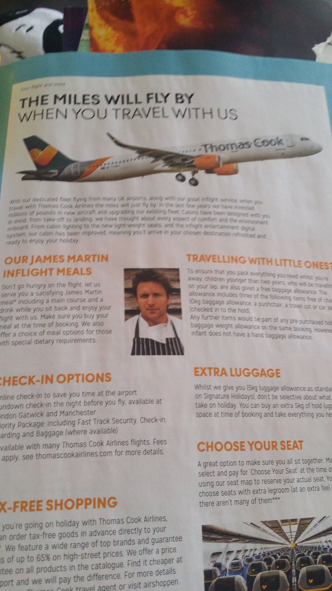 thomas cook infant allowance