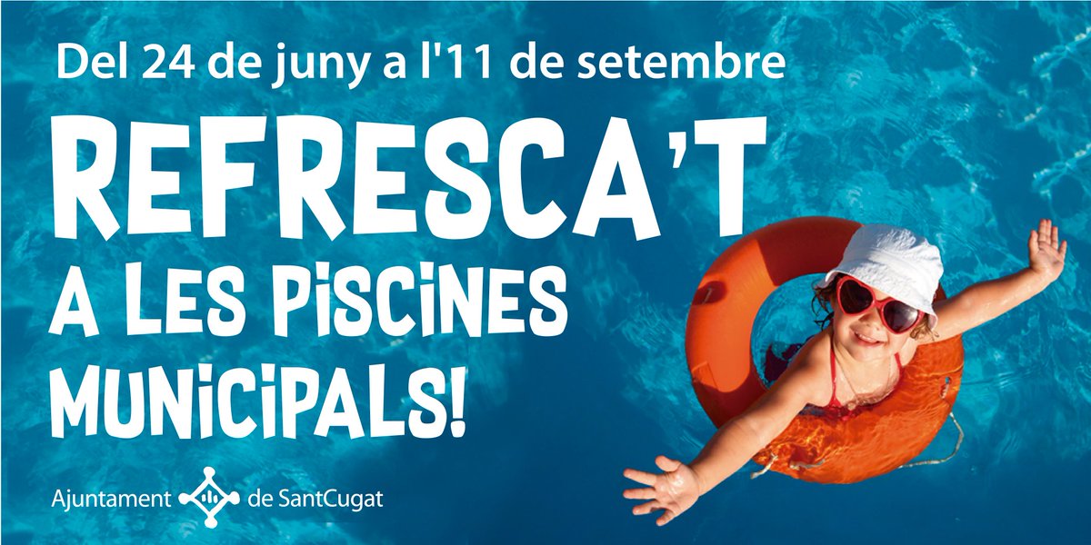Recordeu que fins l'11 de setmebre les piscines municipals estan obertes per combatre la calor i passar una bona estona!!!! #SantCugat