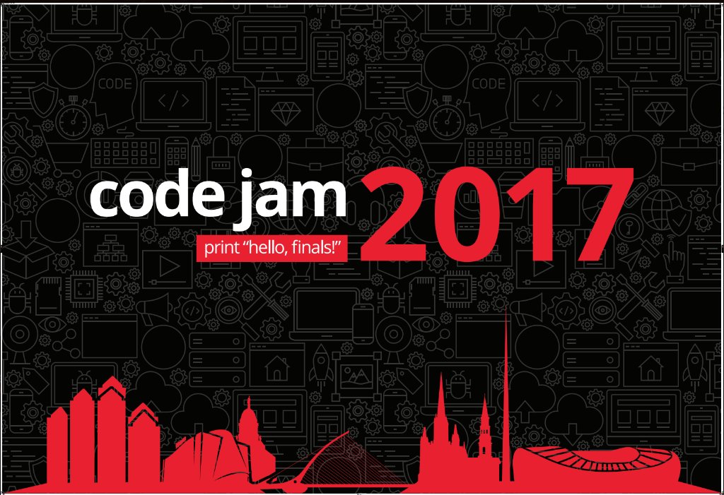 Google's tweet image. Ready, set, code. The #CodeJam2017 programming competition finals are underway in Dublin—watch all the action live → g.co/codejam