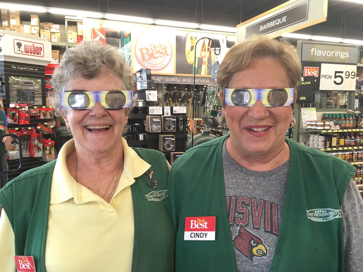 Annalee and Cindy wanted to let you all know we have Eclipse Glasses! $1.99 each, as many as you need. 🌚🌝😎