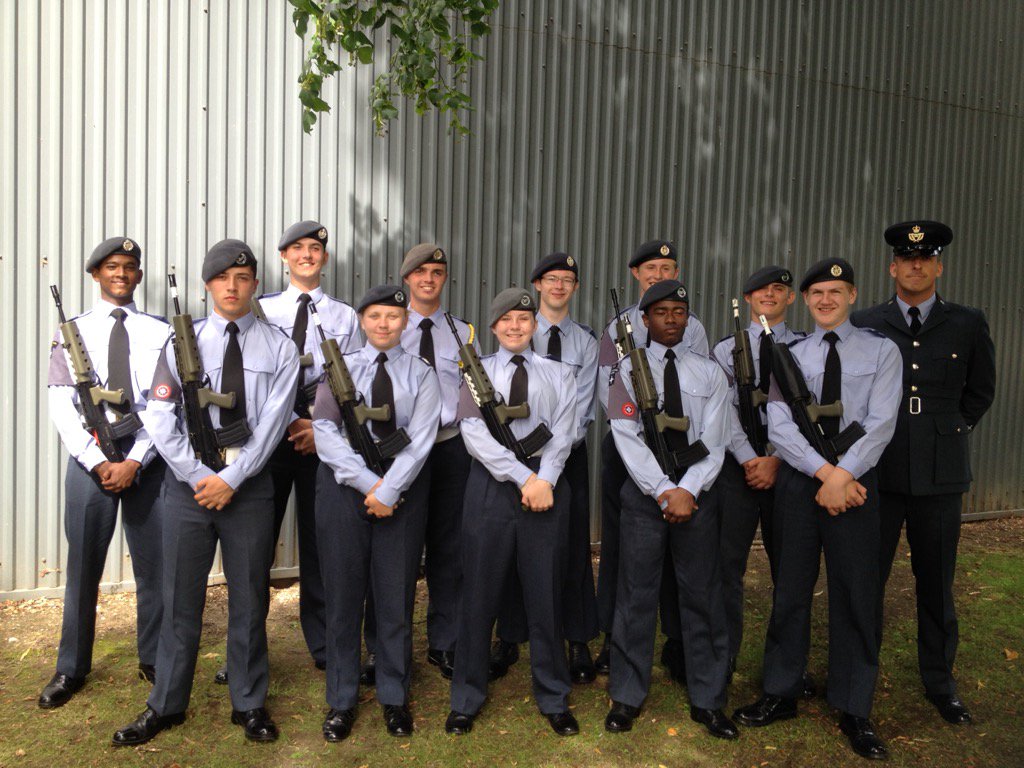 Surrey ATC &amp; CCF cadets after the parade at the D &amp; C camp. Brilliant continuity drill of over 300 cdts !!