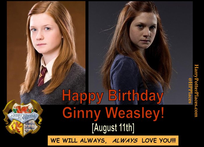 Happy Birthday to Ginny Weasley! 