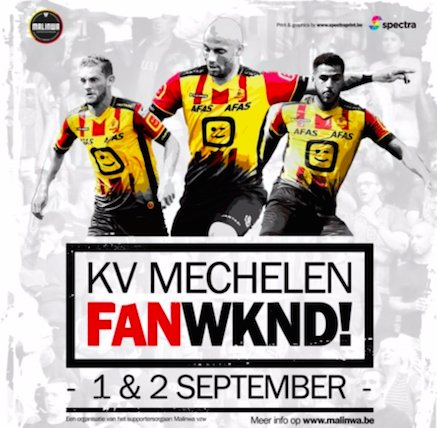 Het komt eraan: het fanweekend van Malinwa! Wedstrijd tegen <a href="/AZAlkmaar/">AZ</a> op 1 sept, familiedag dag nadien. kvmechelen.be/nieuws/2017-20… #kvmfanwknd