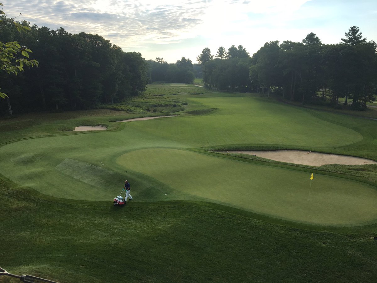 Sunrise over TPC Boston hole 4 as we are beginning to make final preparations for the DTC