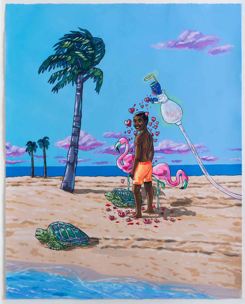 TangMuseum's tweet photo. "#LamarPeterson’s graphic, colorful style is often set ironically against the deeper..." #tangcollectivecatalog https://t.co/Dum2p7ye04 https://t.co/hiePaGB0bH