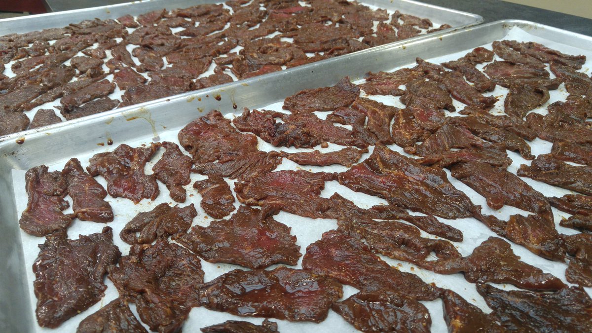 We're off on a little summer vacation from Aug. 15th to 26th. Drying out some homemade jerky for camping purposes!