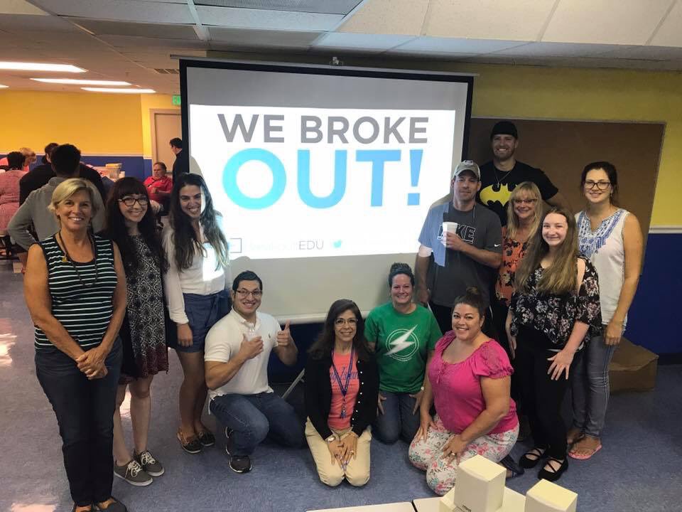 MrPatrickScully's tweet photo. @breakoutEDU was a hit with the @GCCAS1 faculty!! #GCCAS #BreakoutEdu https://t.co/J0NcuK54T6