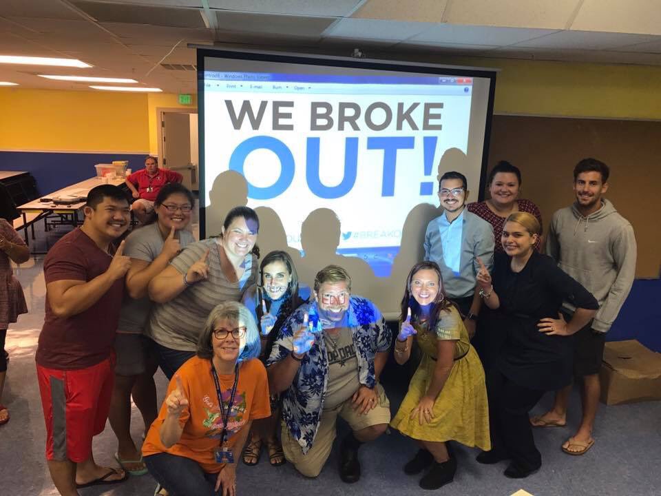 MrPatrickScully's tweet photo. @breakoutEDU was a hit with the @GCCAS1 faculty!! #GCCAS #BreakoutEdu https://t.co/J0NcuK54T6