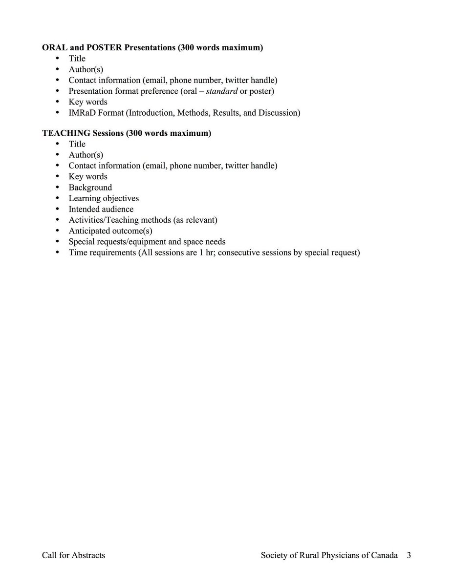 CALL for ABSTRACTS: @SRPCanada Rural &amp; Remote Medicine conference | St. John's, NL | April 12-14, 2018 srpc.ca/rr2018/Callfor… #ruralhealth