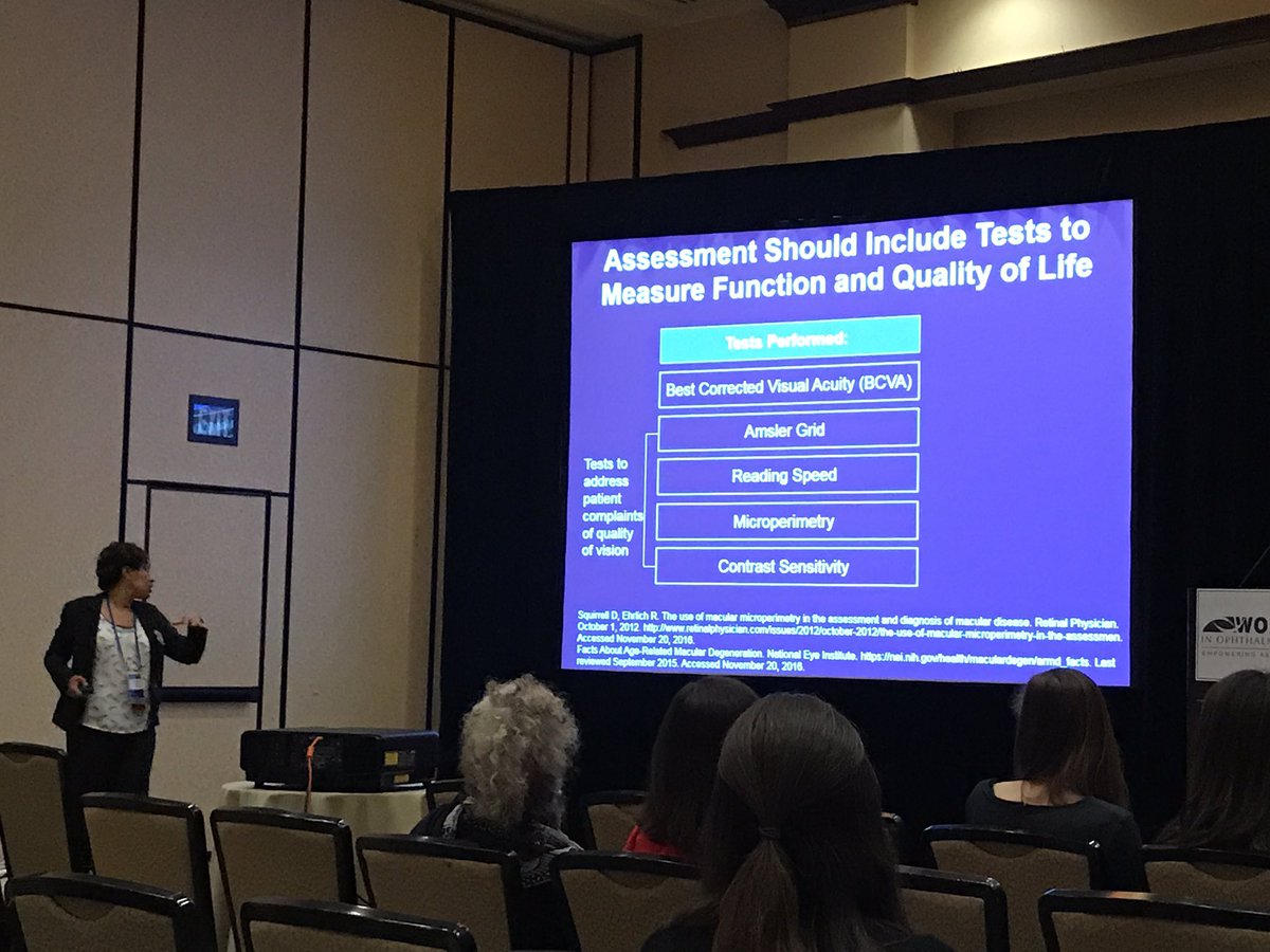 gordonbethwaite's tweet image. Shorye Payne MD #WIO2017 recommends functional &amp;amp; qualitative tests for assessment of AMD Px inc. #contrastsensitivity