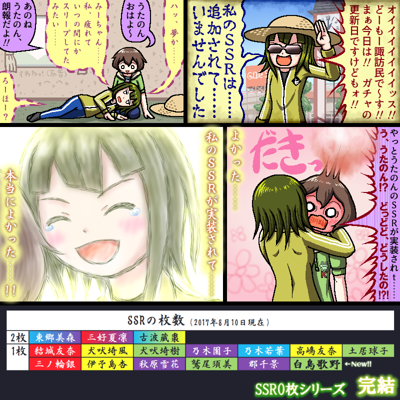白鳥歌野さん、SSR実装おめでとうございます 